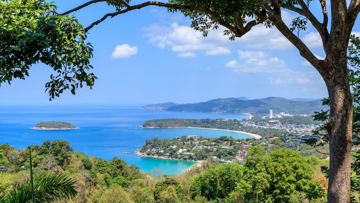 Kata and Karon bays seen from Karon Viewpoint, Phuket, Thailand