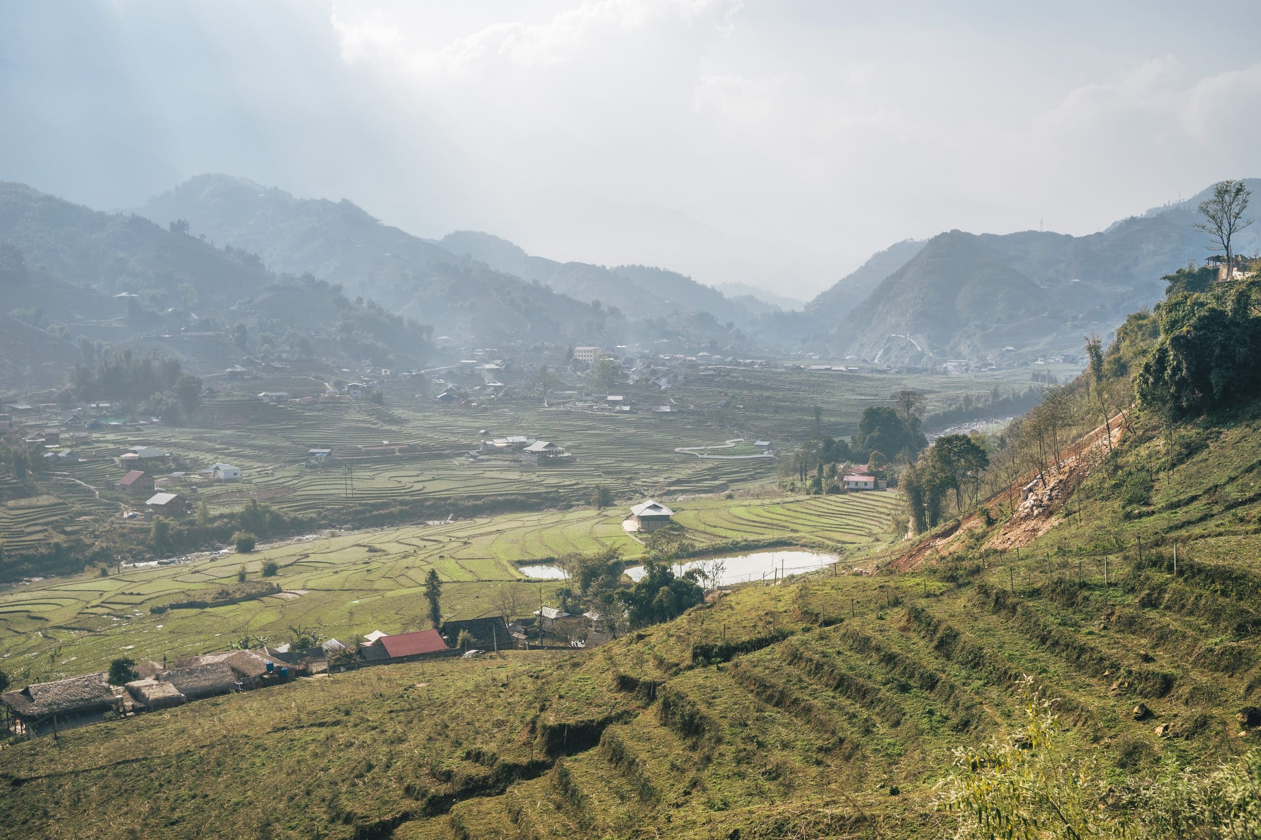 Green hills and valley around Sa Pa, Lao Cai province, Vietnam