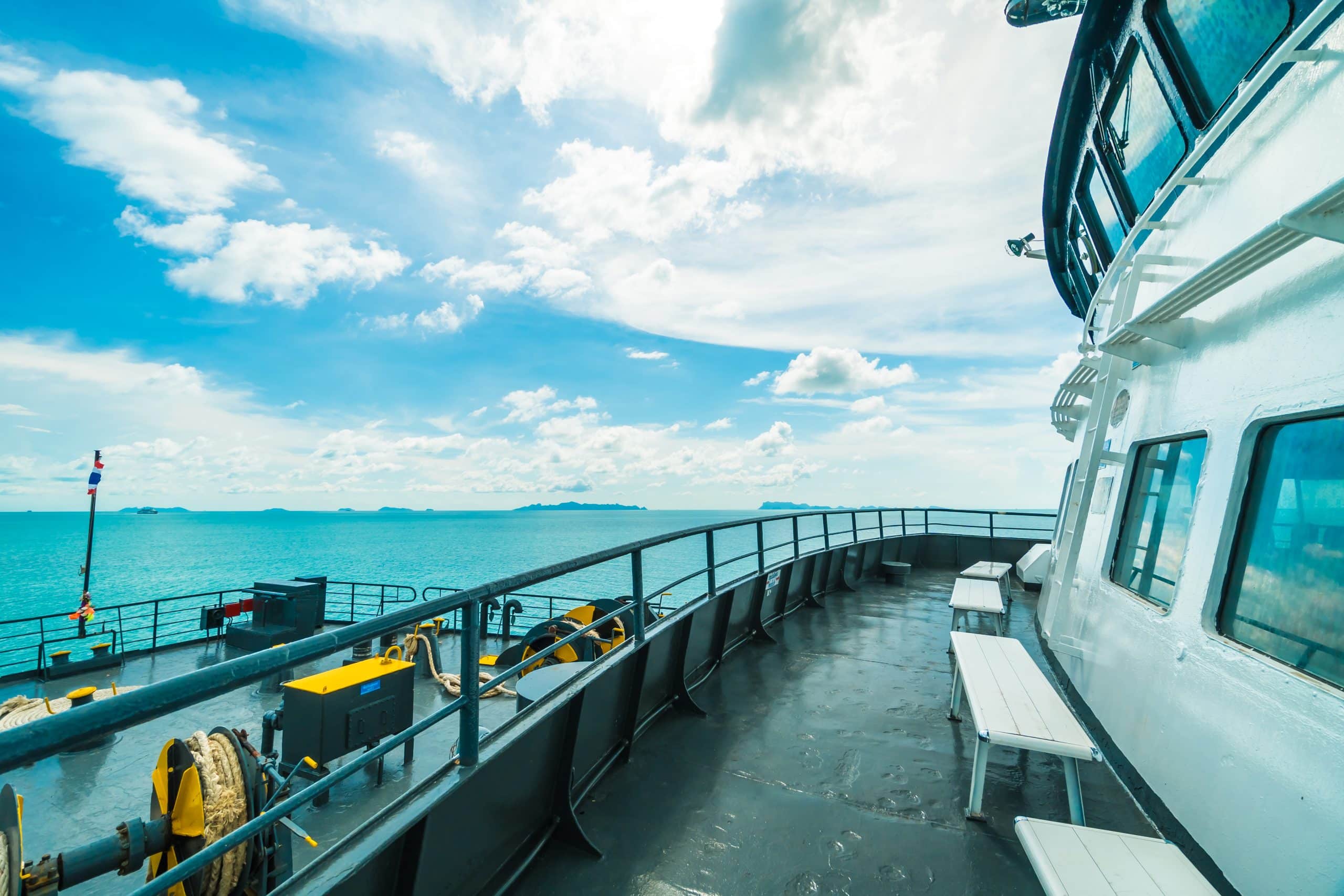 Seatran ferry carrying passengers from Donsak pier in Surat Thani province